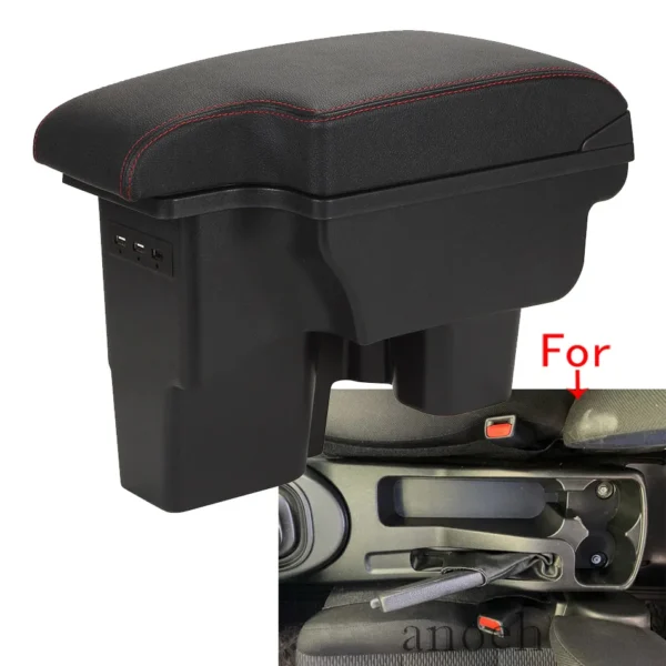 For Toyota Hilux Armrest Box For Toyota Hilux Car Armrest Retrofit Interior Parts Storage box Car Accessories with USB Charging