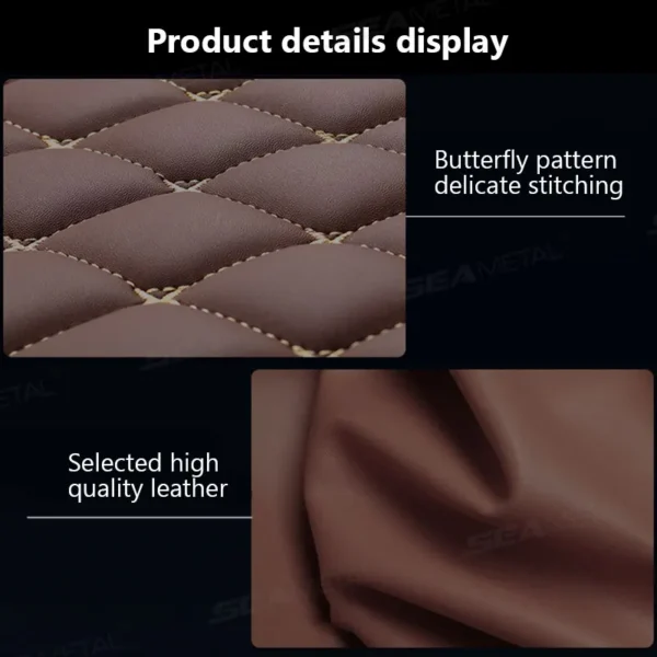 BLALION Car Floor Mats 4PCS Universal PU Waterproof Auto Foot Pad Protector Carpet Front and Rear Mats Set Interior Accessories - Image 5
