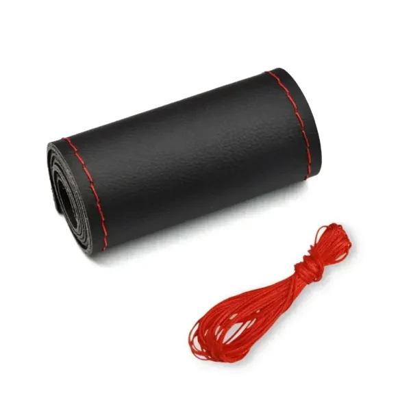 PU Leather Steering Wheel Cover For Car Braiding Steering Wheel Protector Covers Anti Scratch Steering Accessories - Image 4