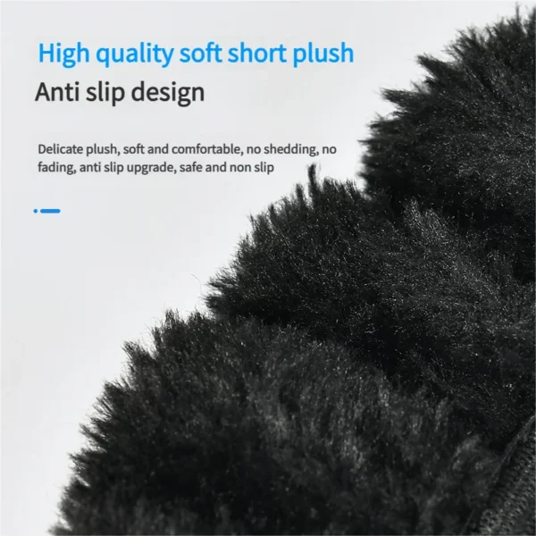 Universal Plush Car Steering Wheel Cover Gearshift Handbrake Protector 38cm Soft High-density Anti-slip Universal Decoration - Image 5