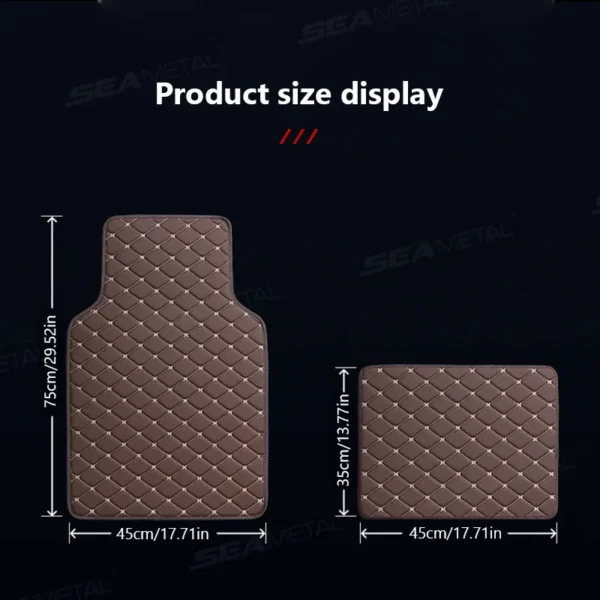 BLALION Car Floor Mats 4PCS Universal PU Waterproof Auto Foot Pad Protector Carpet Front and Rear Mats Set Interior Accessories - Image 6